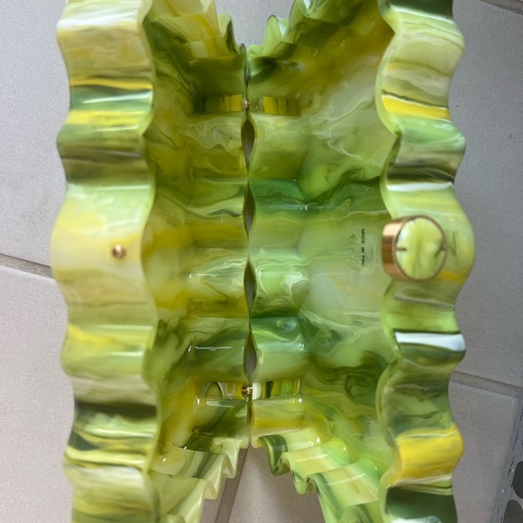 Cult Gaia Green and Yellow Swirled Clutch - Picture 3 of 6